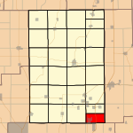 Map highlighting Staunton Township, Macoupin County, Illinois